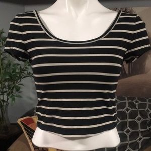 Mossimo Striped Crop Top - S